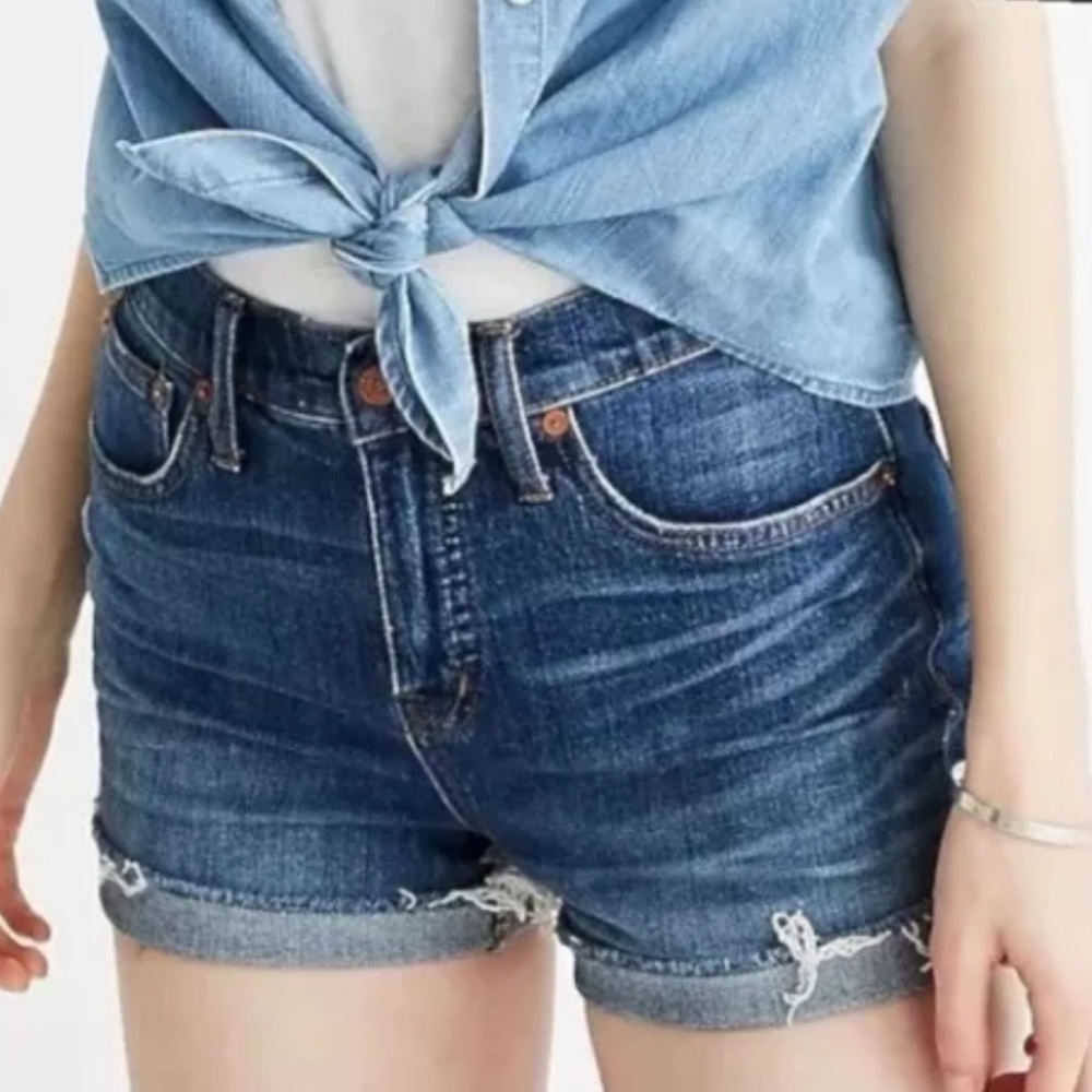 Madewell High-Rise Denim Shorts in Glenoaks Wash Jean Cutoffs Size 27